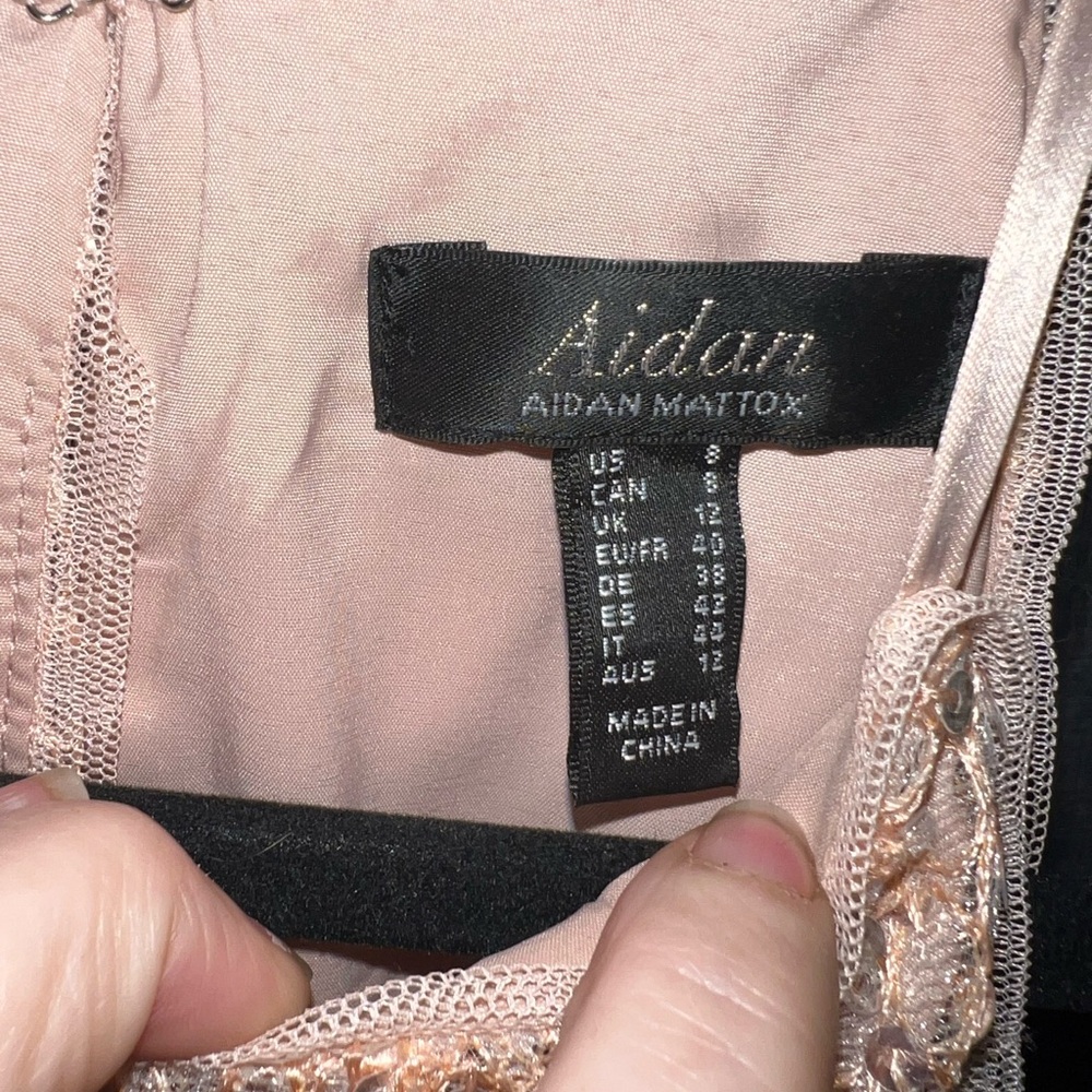 Aidan Mattox Pink Halter Midi Cocktail Dress - Picture 4 of 9